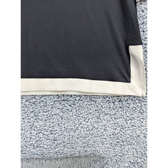 Soft Surroundings Tunic Top Size M Bishop Minimalist Art Deco Boho Office Black - Picture 7 of 12